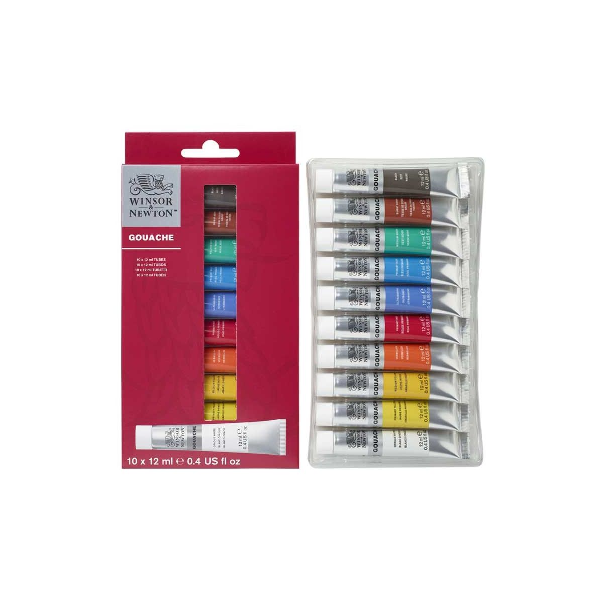 Farba gwasz Winsor 12ml 10 kolor. (890001)