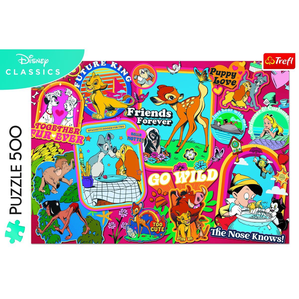 Puzzle Trefl Disney Na przestrzeni lat 500 el. (37465)