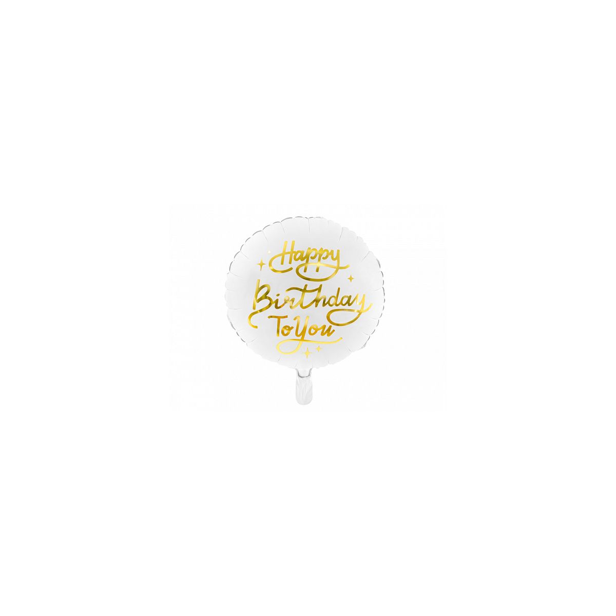 Balon foliowy Partydeco Happy Birthday To You, 35cm, biały 14cal (FB58)