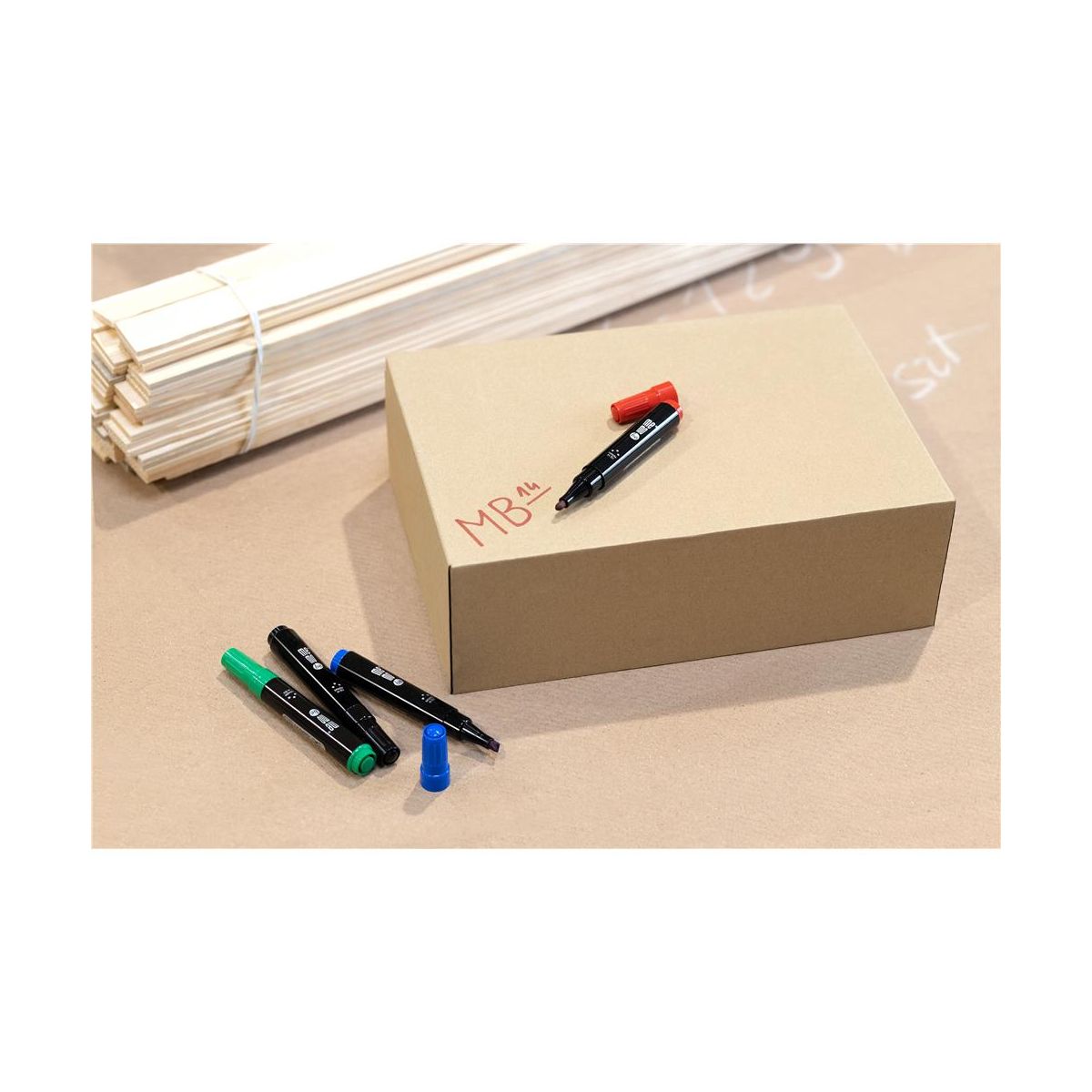 Marker permanentny Memobe zielony zielony 1-4mm ścięta końcówka (MM201-04)