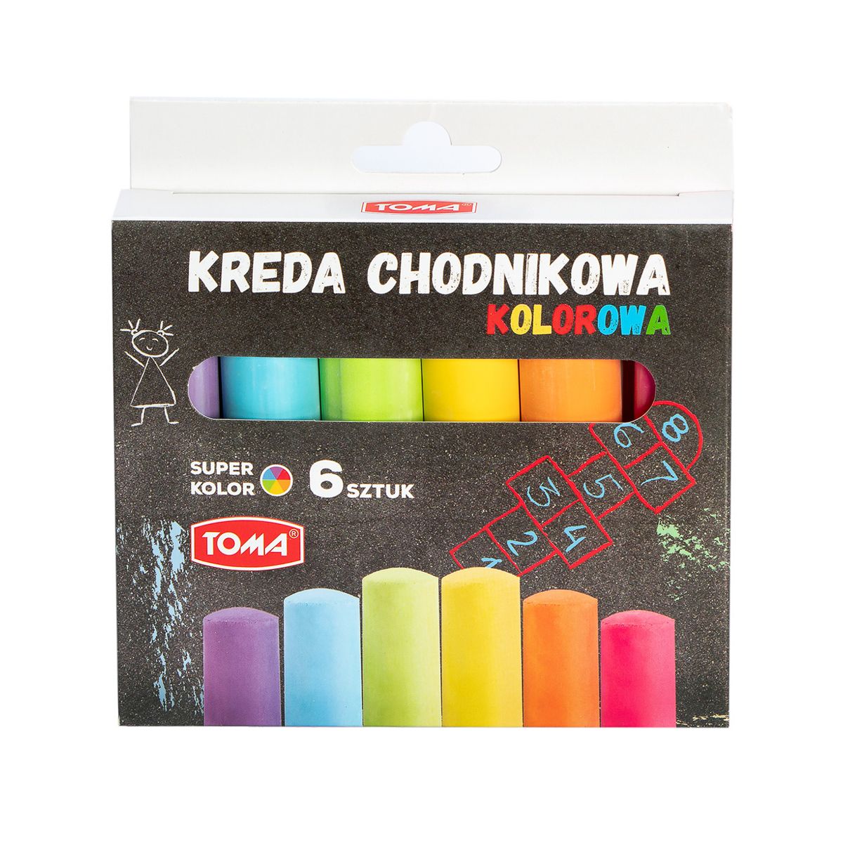 Kreda Toma CHODNIKOWA kolor: mix 6 szt