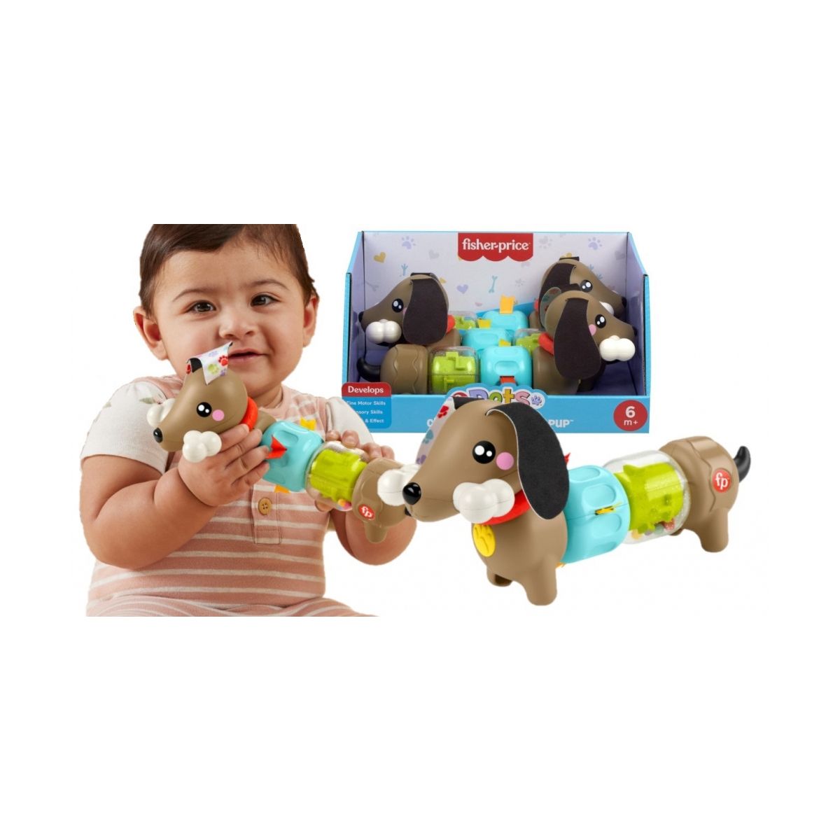 Zabawka edukacyjna Fisher Price jamnik aktywizujący (HTW91)