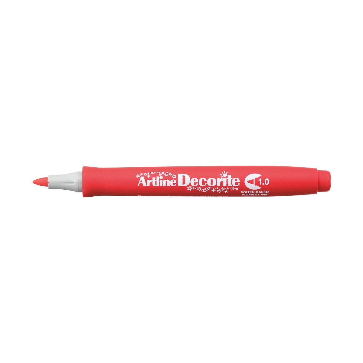 Marker permanentny Artline decorite, czerwony 1,0mm pędzelek końcówka (AR-033 2 2)