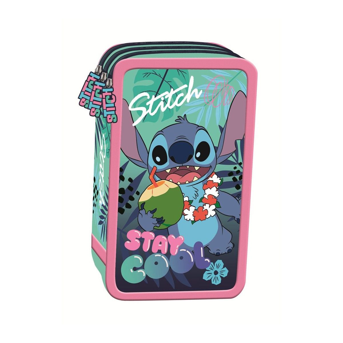 Piórnik St.Majewski STITCH STAY COOL POTRÓJNY (z wyposażnieniem)