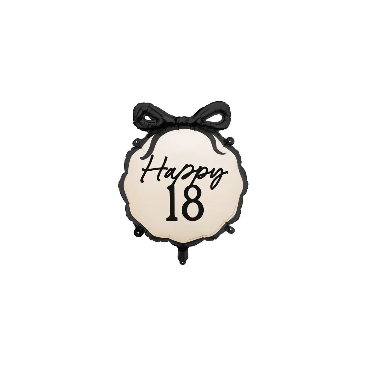 Balon foliowy Partydeco pastylka Happy 18, 47,5x45 cm 18cal (FB266-18)
