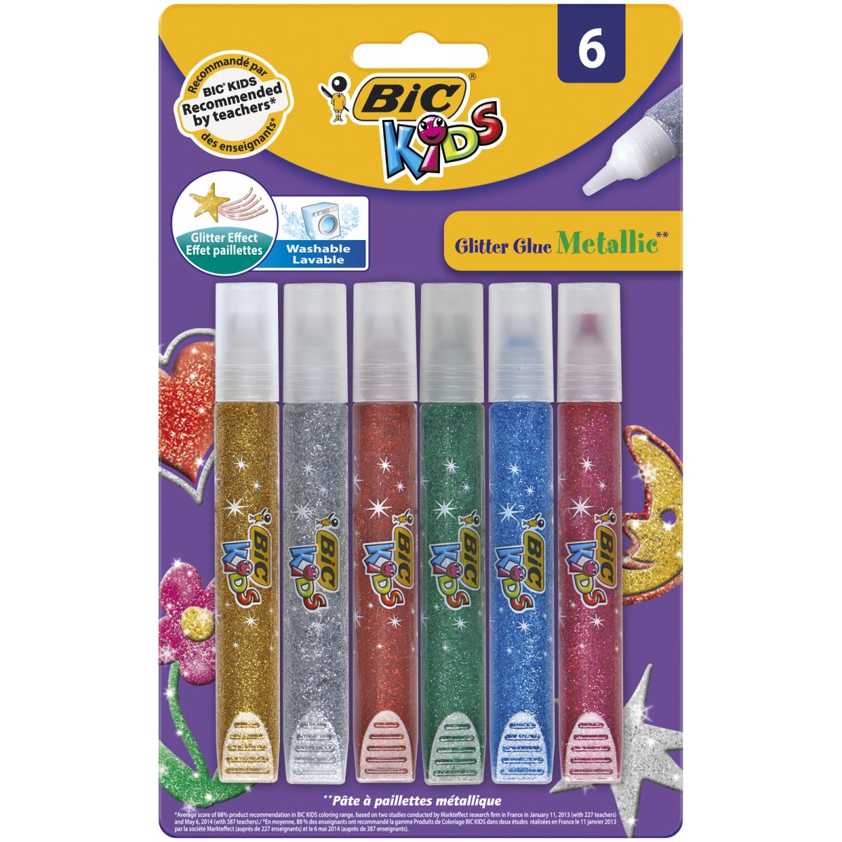 Klej artystyczny Bic brokatowy metaliczny 10,5ml