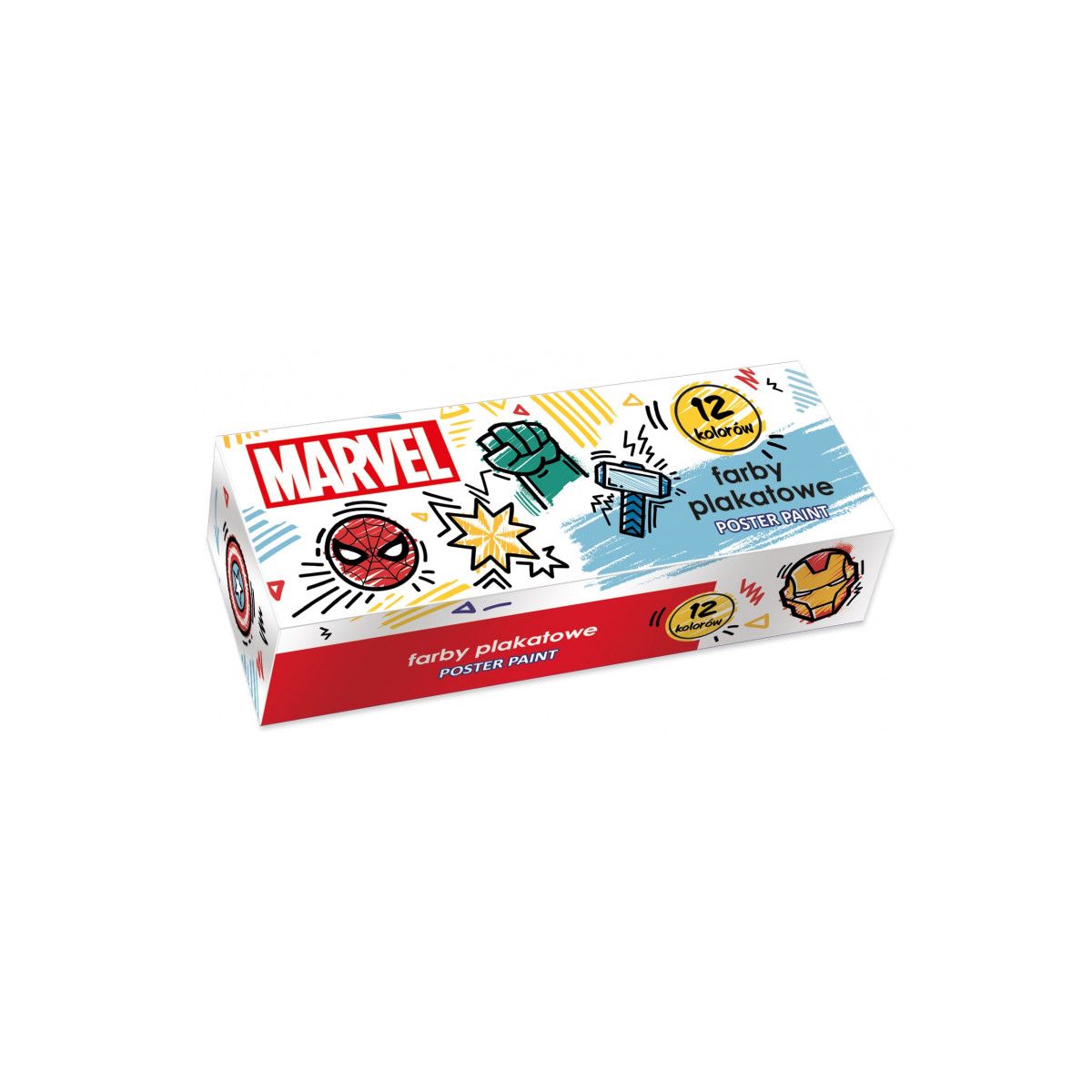 Farby plakatowe AVENGERS kolor: mix 20ml 12 kolor. Beniamin (114131)