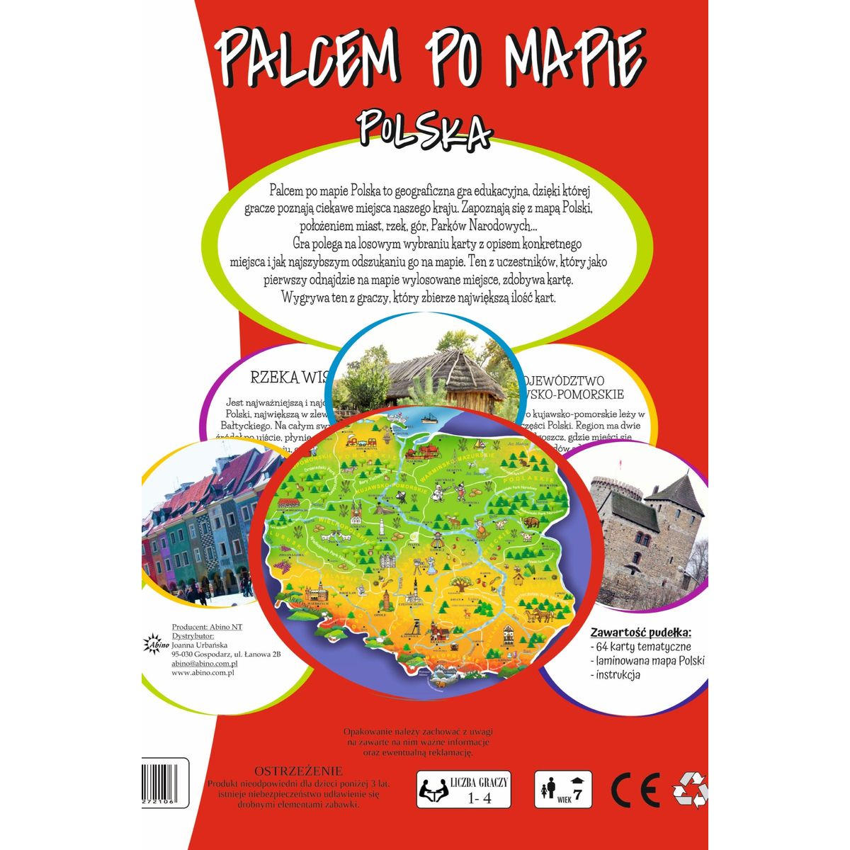 Gra planszowa Abino Palcem po mapie Polska (4183718)