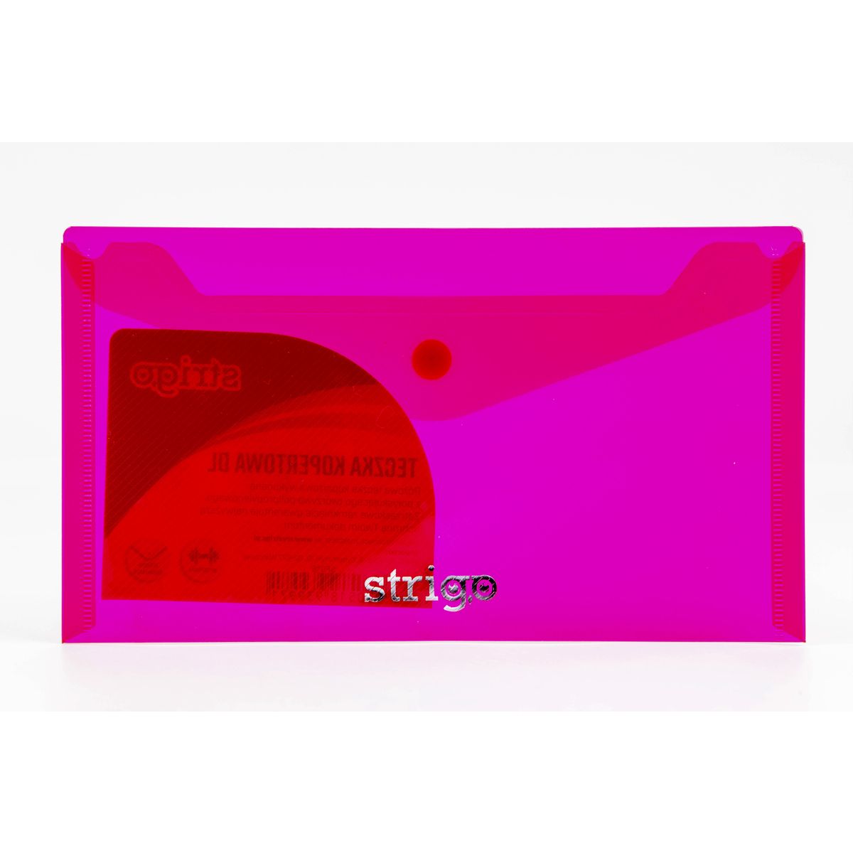 Teczka plastikowa na zatrzask DL różowy Strigo (SF016)