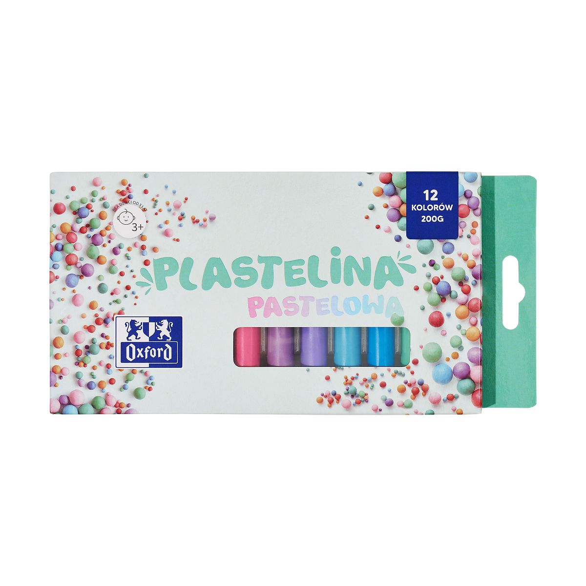 Plastelina Oxford 12 kol. pastelowa mix 200g (400178108)