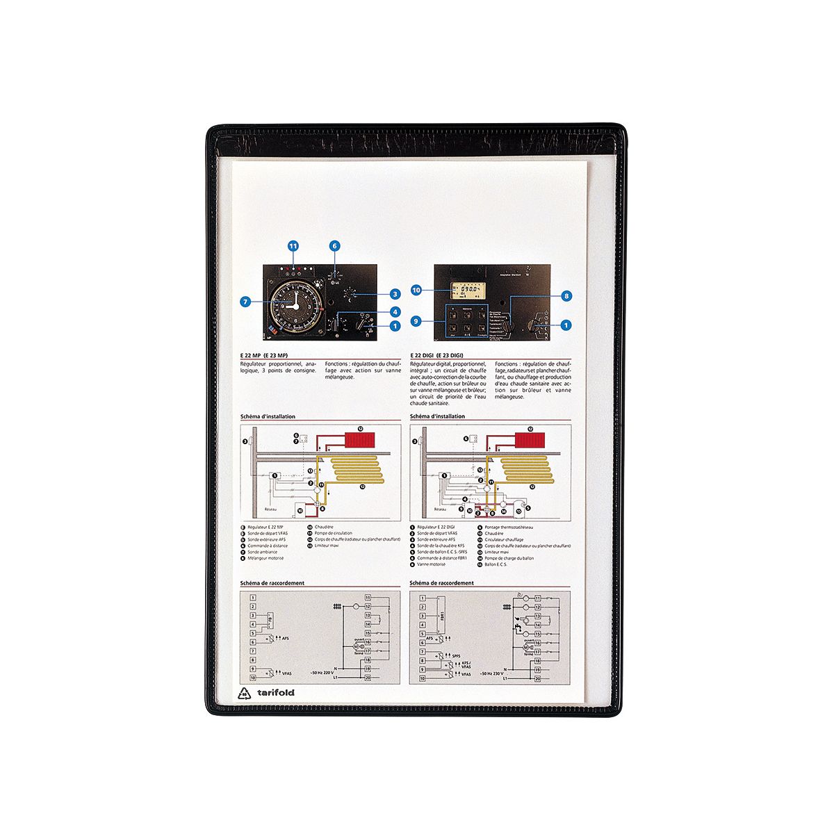 Magnetyczny panel prezentacyjny A4 Tarifold 5 szt. kolor czarny