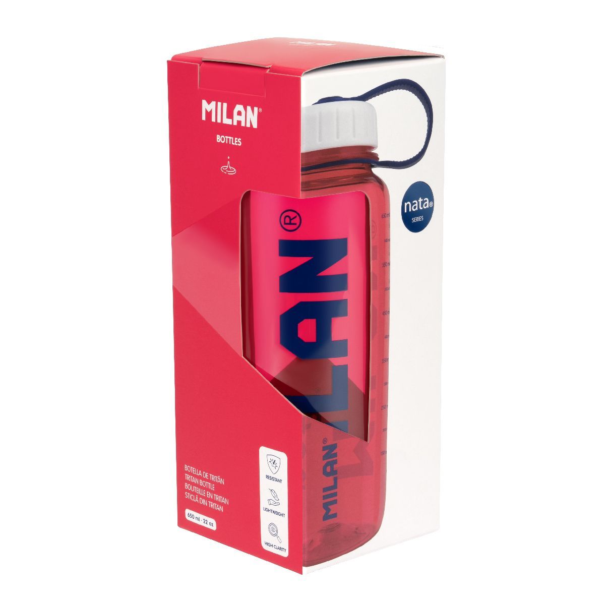 Bidon Milan Butelka z tritanu Nata różowa 650ml (644022NTP)
