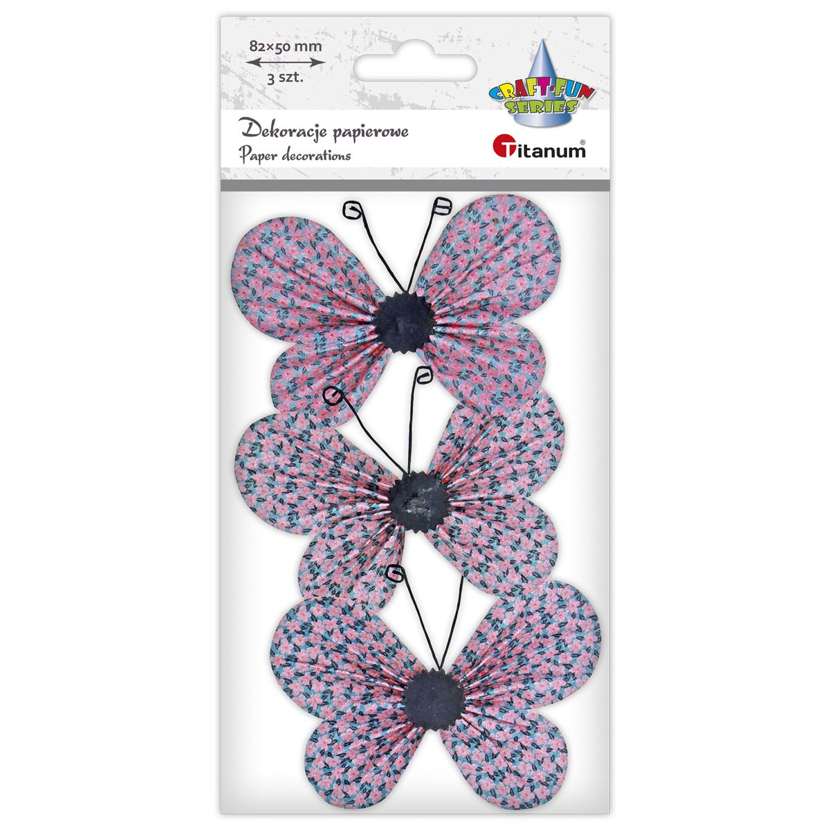 Ozdoba papierowa Titanum Craft-Fun Series motyle 3D (22YX0825-5B)