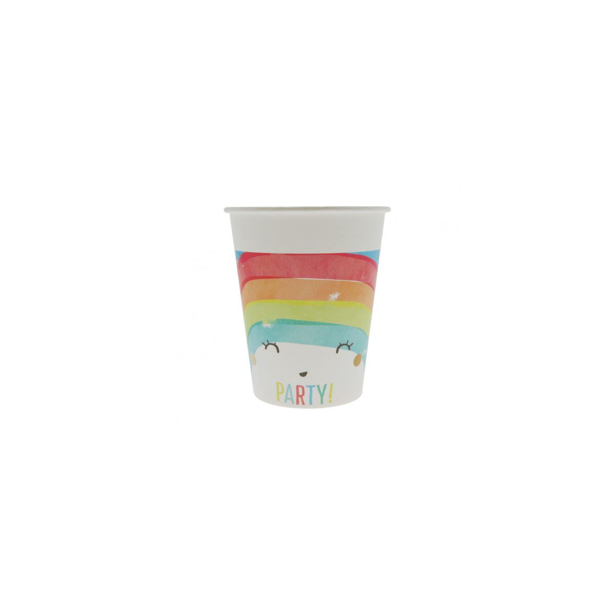 Kubek jednorazowy Godan Rainbow Party plastik 200ml (93562)