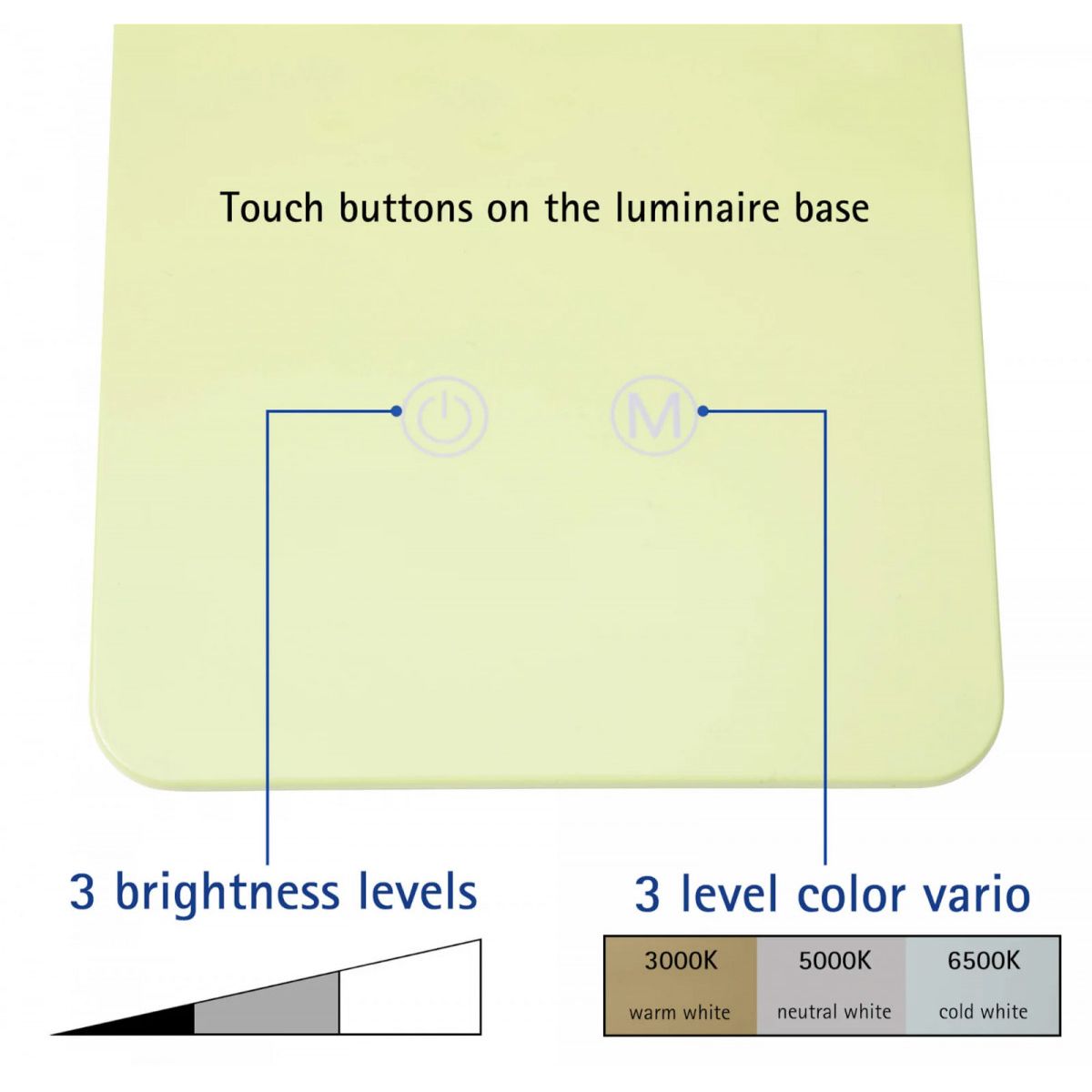 Lampka biurowa Maul LED MAULpearly LIMONKOWA (82017/52 ML)