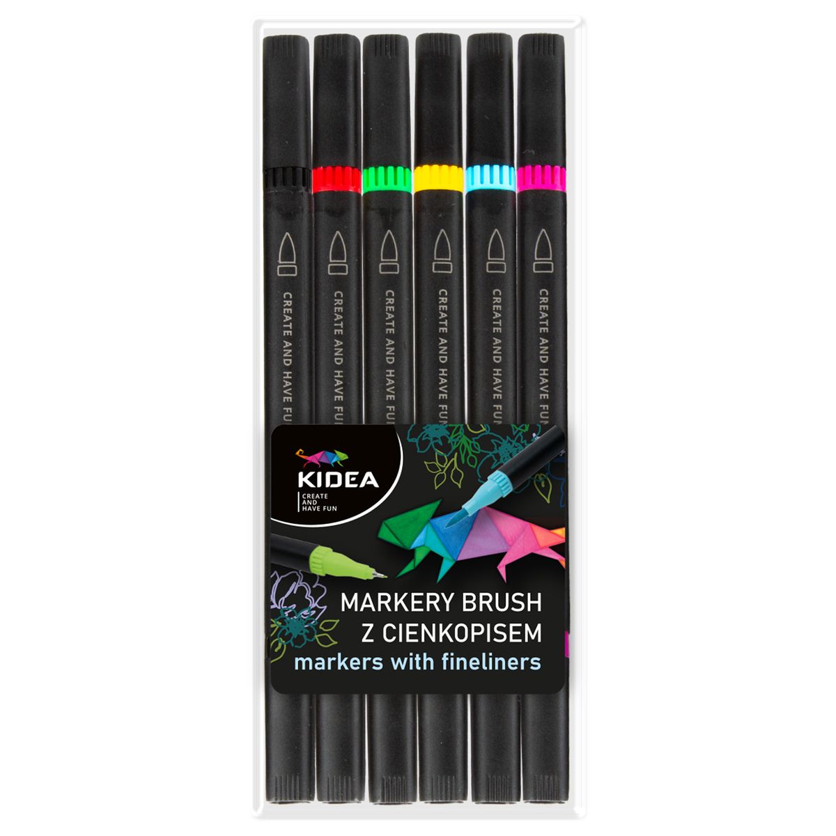 Marker permanentny mix okrągła końcówka Kidea (MBC6KKA)
