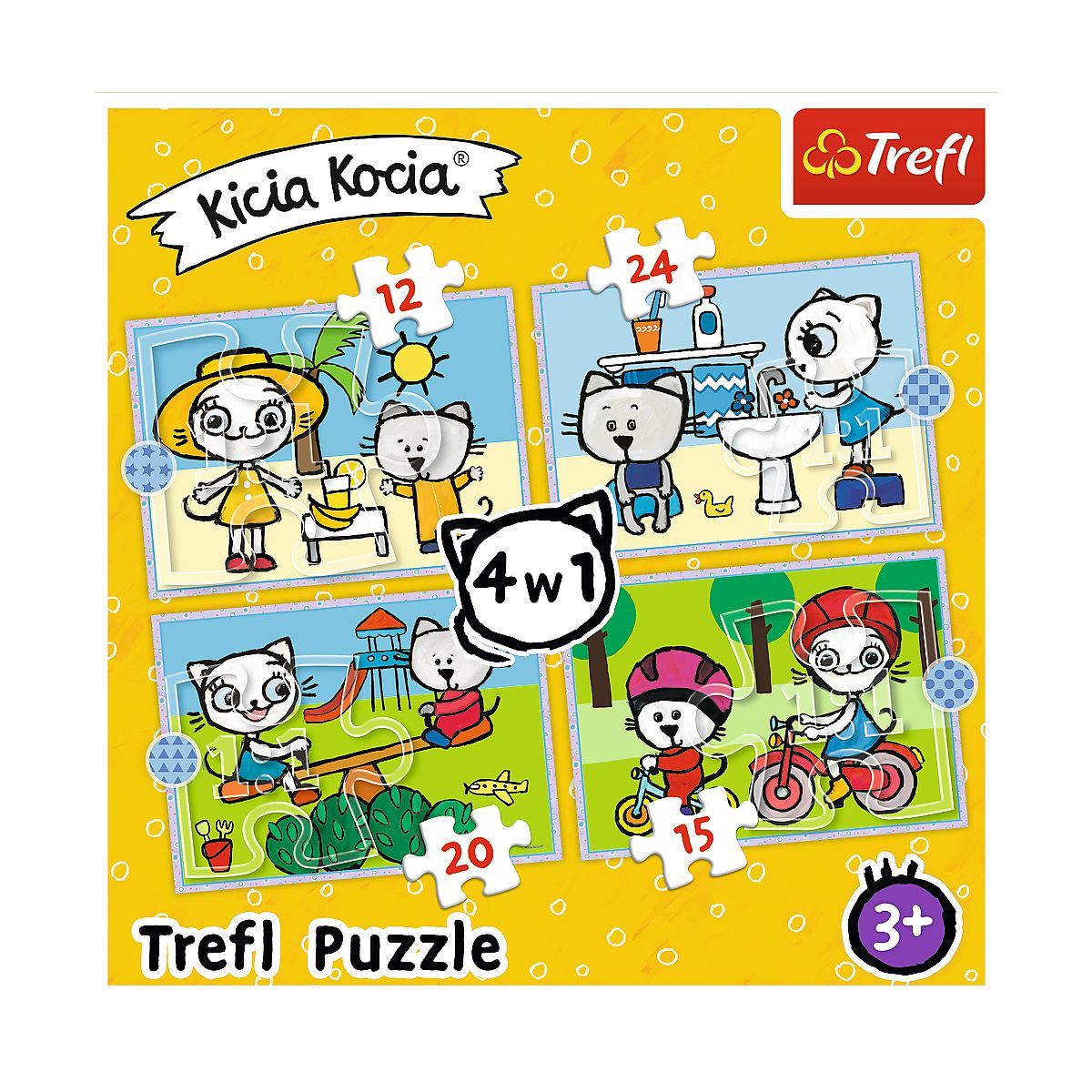 Puzzle Trefl Dzień Kici Koci 4w1 el. (34372)