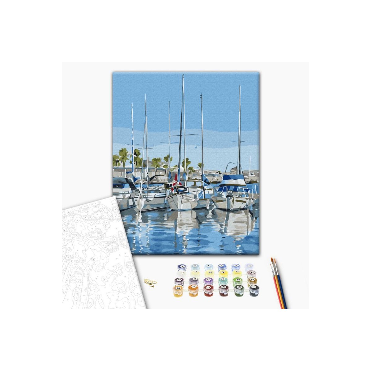 Zestaw kreatywny Brushme Malowanie Po Numerach 40x50 cm jachty (BR-BS53815)
