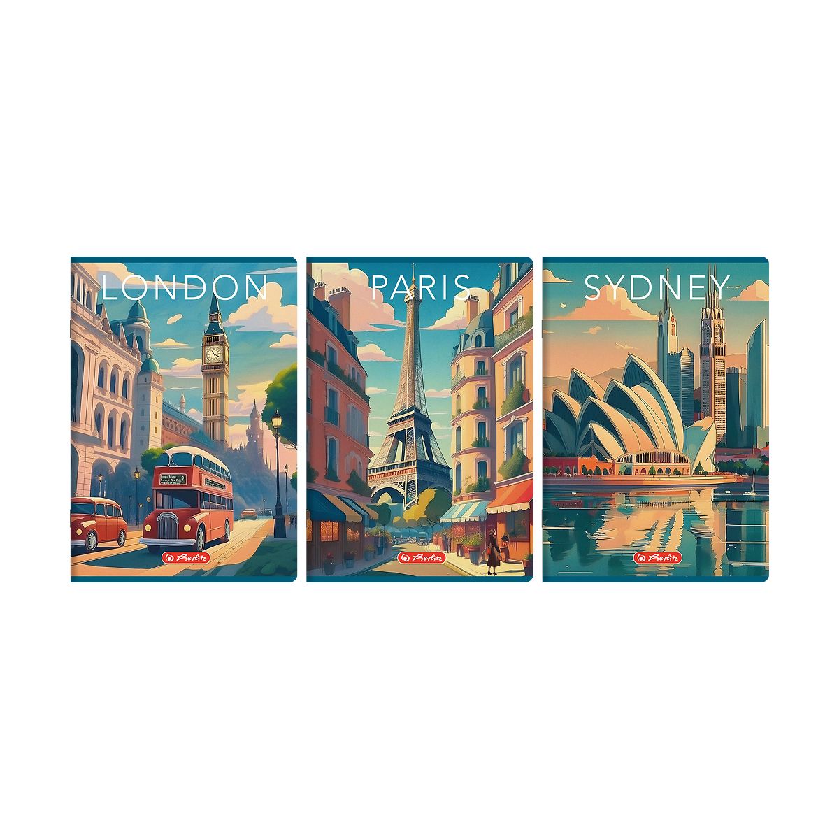 Zeszyt Herlitz Retro City A4 80k. 70g krata (400196847)