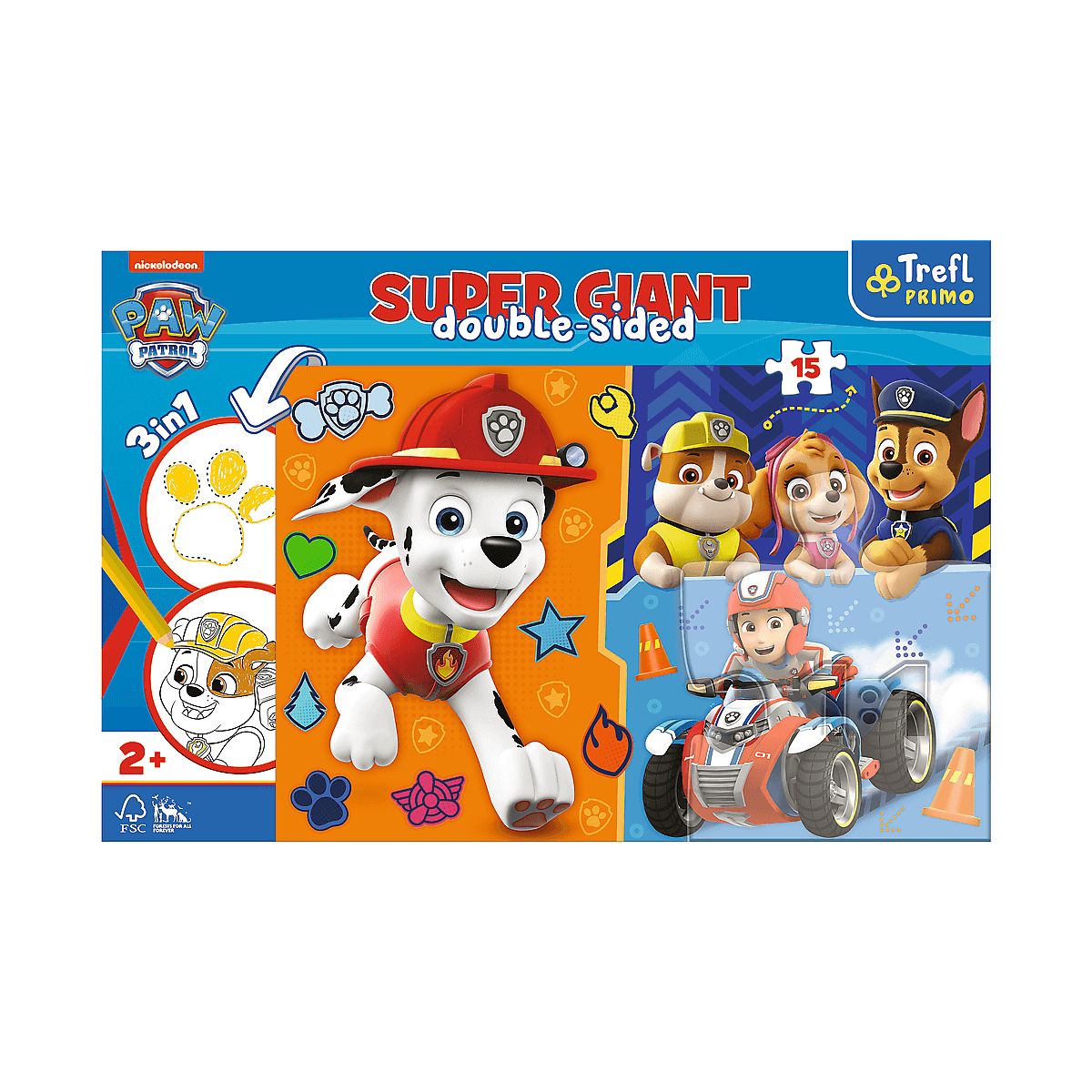 Puzzle Trefl Paw Patrol Gigant poznaj Psi Patrol 15 el. (42001)