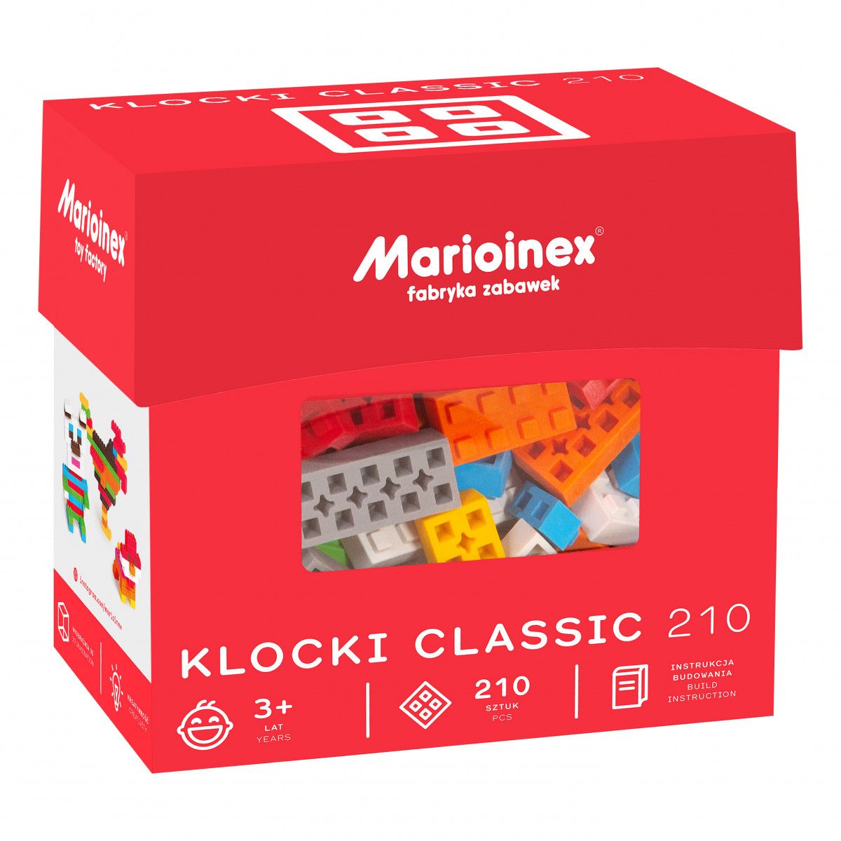 Klocki konstrukcyjne Marioinex Classic Blocks 210 elementów