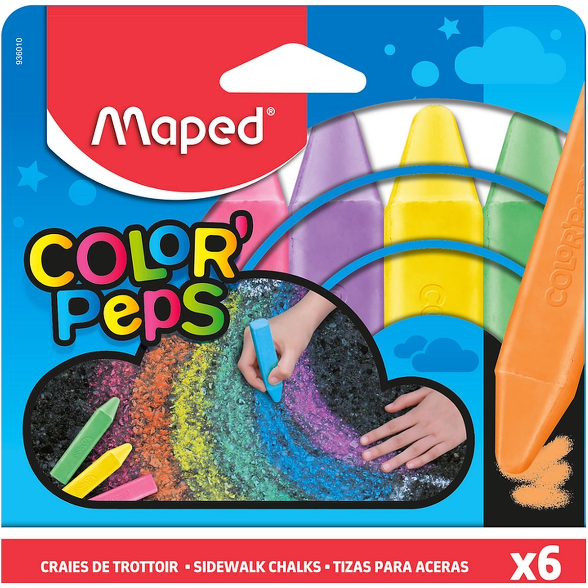 Kreda chodnikowa Maped COLORPEPS mix (936010) 6 sztuk