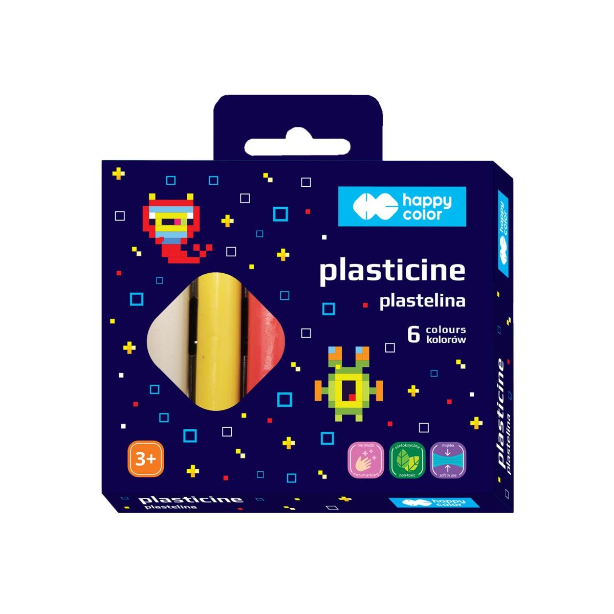 Plastelina 6 kol. Pixi Planet mix Happy Color (HA 2110 PPK6)
