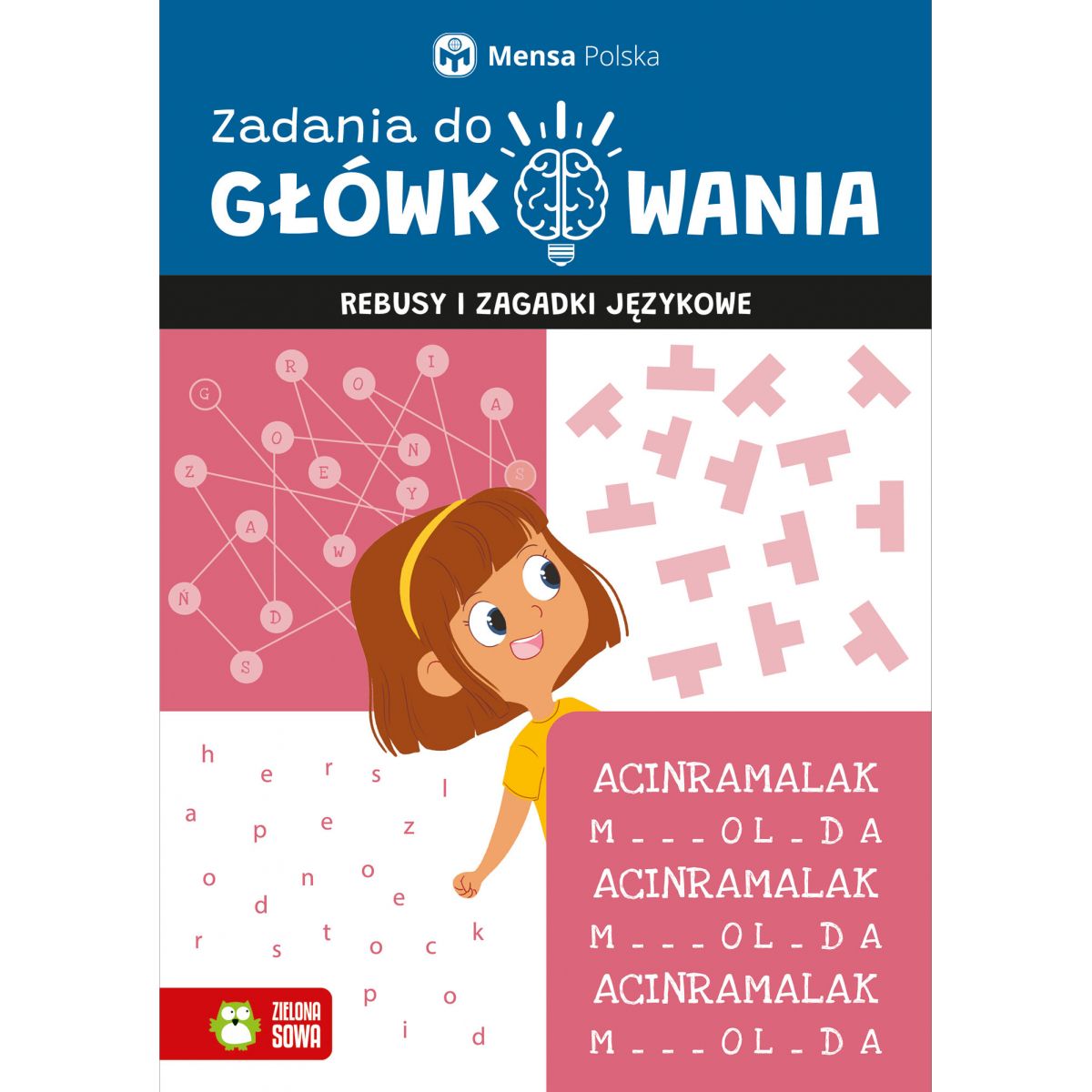 Książeczka edukacyjna Zielona Sowa Zadania do główkowania. Rebusy i zagadki językowe