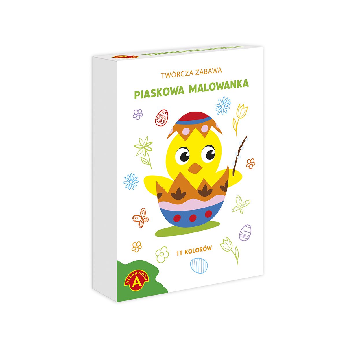 Książeczka edukacyjna Alexander kurczak wielkanocny paskowe malowanki