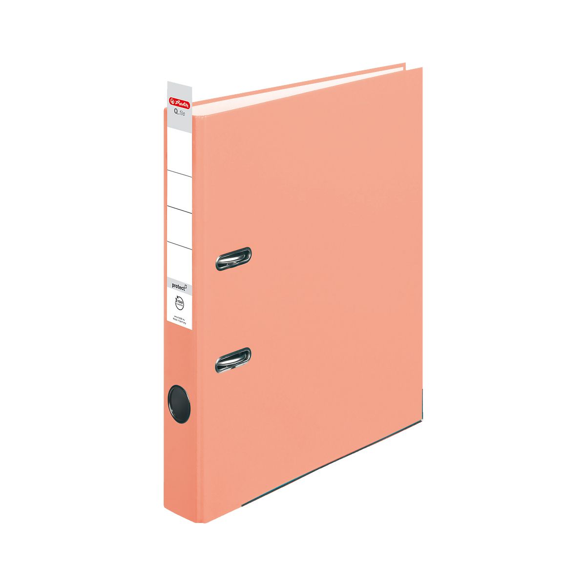 Segregator dźwigniowy Herlitz 50028498 Q.file protect A4 50mm łososiowy (300005712)