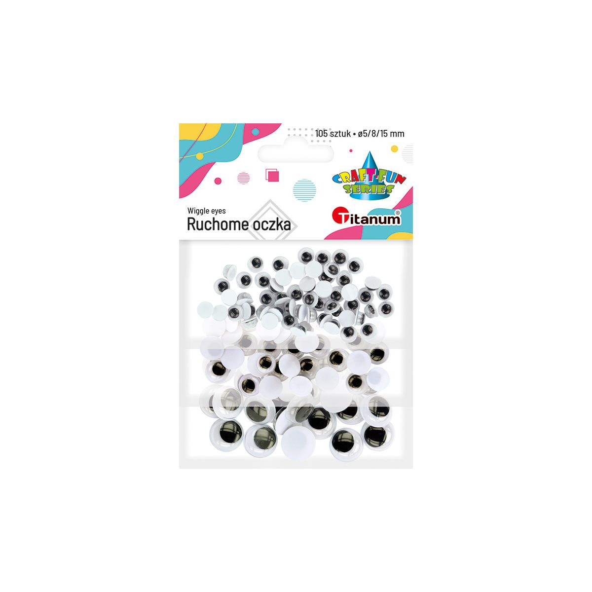 Oczka Craft-Fun Series 5/8/15mm 105 szt Titanum (MTHYJ-3P1)