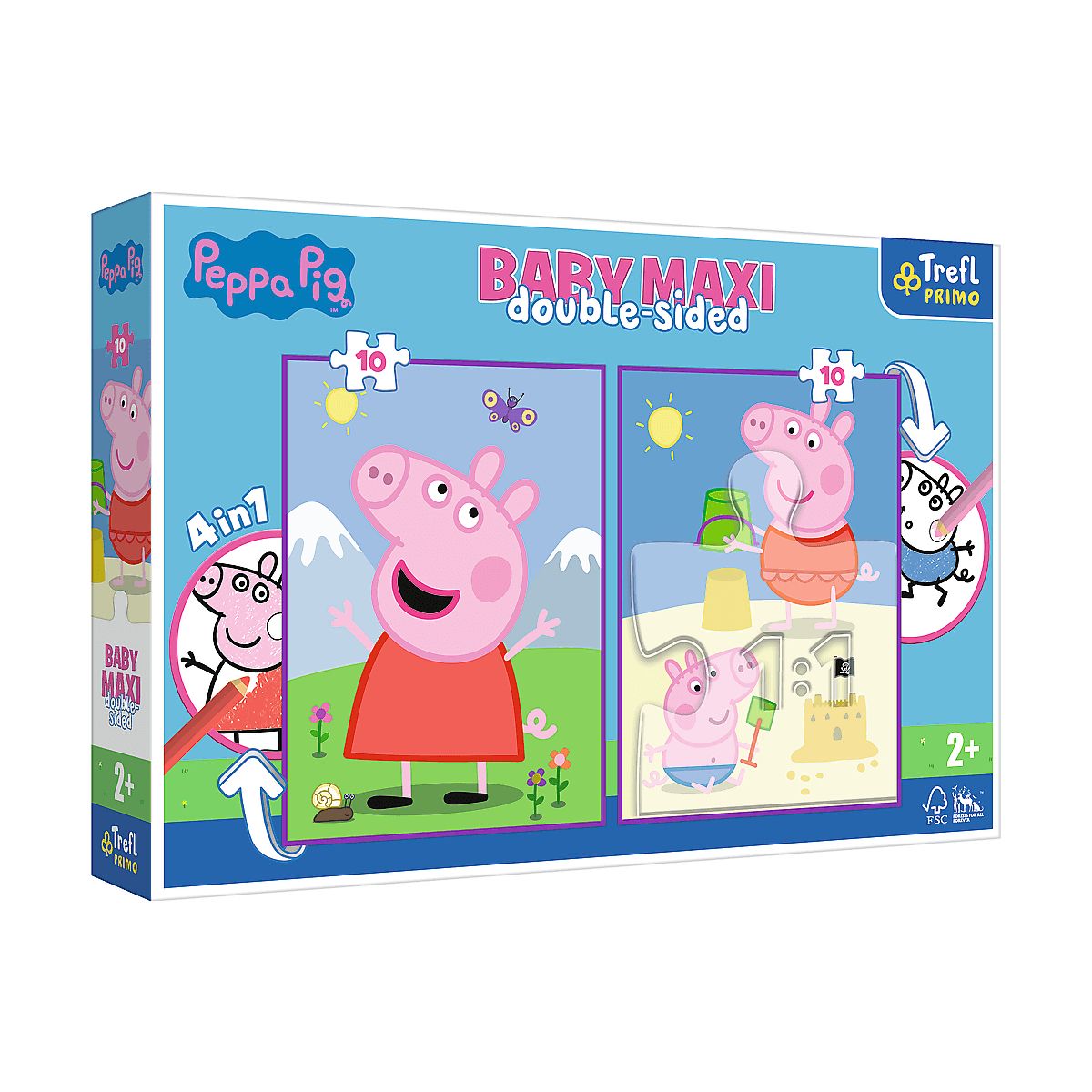 Puzzle Trefl świnka Peppa Baby MAXI 2x10 Pogodny dzień Peppy 20 el. (43001)