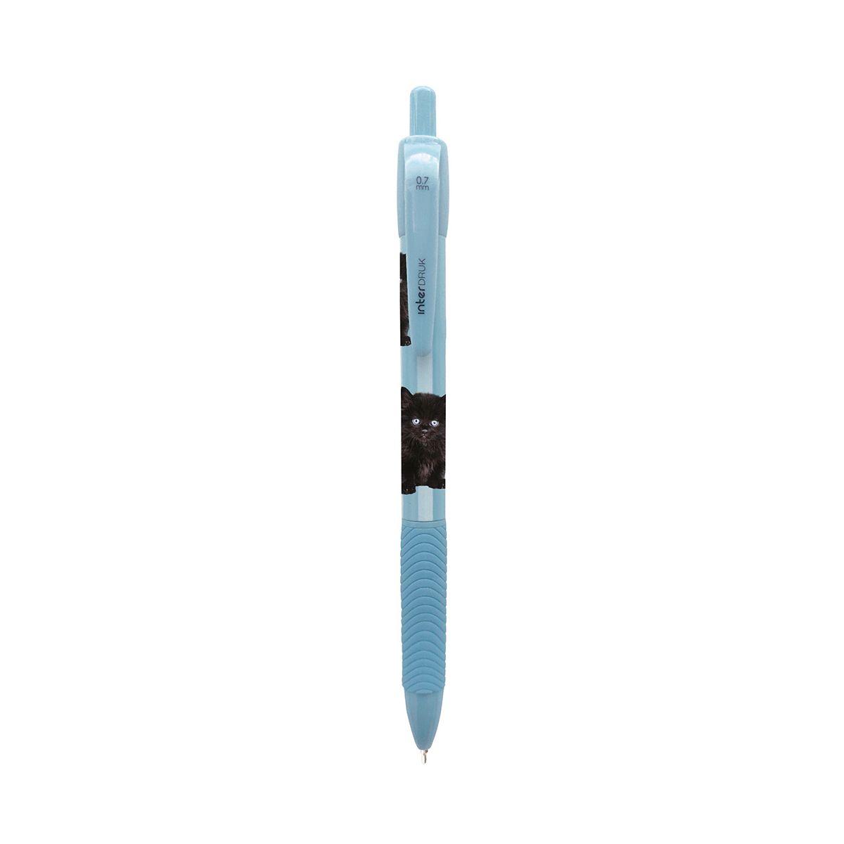 Długopis żelowy PUPPY SIGN zgripem niebieski 0,7mm Interdruk (żelowy)