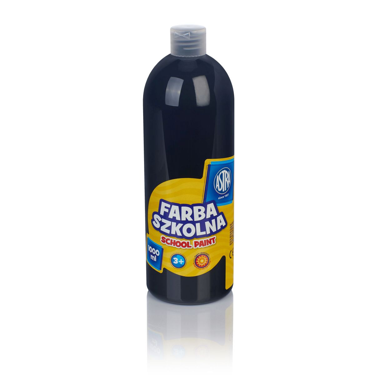 Farby plakatowe Astra szkolne kolor: czarny 1000ml 1 kolor.