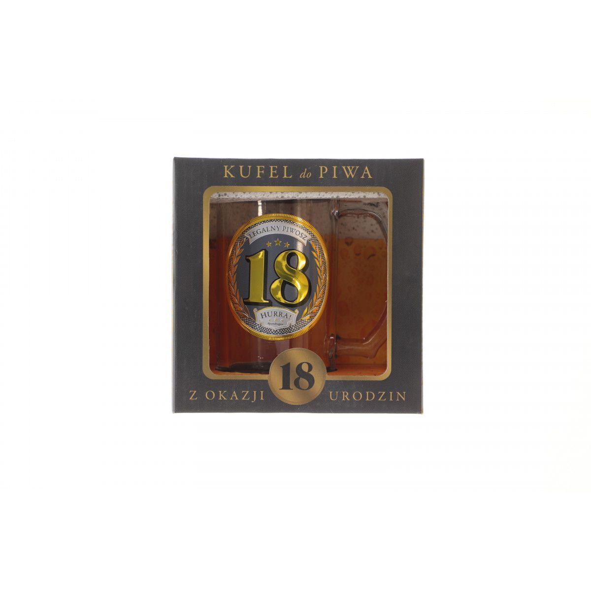 Kubek wielokrotnego użytku Pan Dragon GOLD-18 urodziny 400ml (5901854985527)