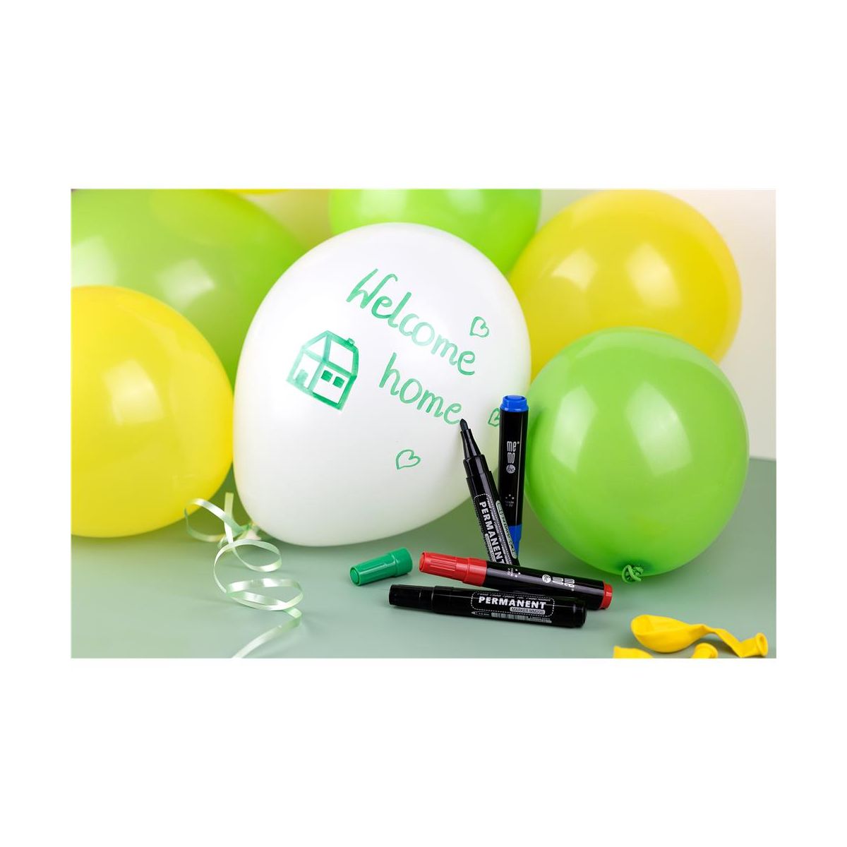 Marker permanentny Memobe zielony zielony 1-4mm ścięta końcówka (MM201-04)