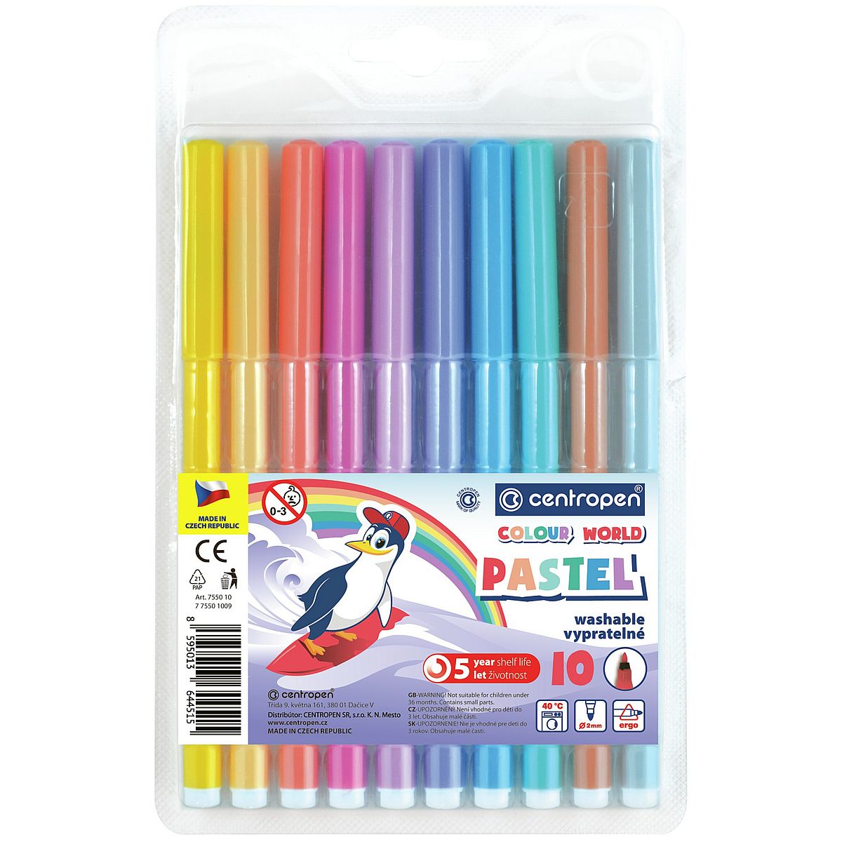 Flamaster Centropen pastel 10 kol. (775501009)