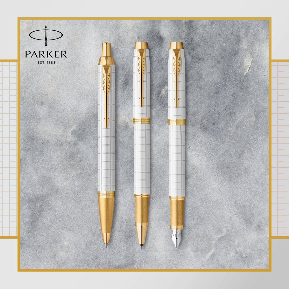 Ekskluzywne pióro tłoczkowe Parker PEARL (2143649)