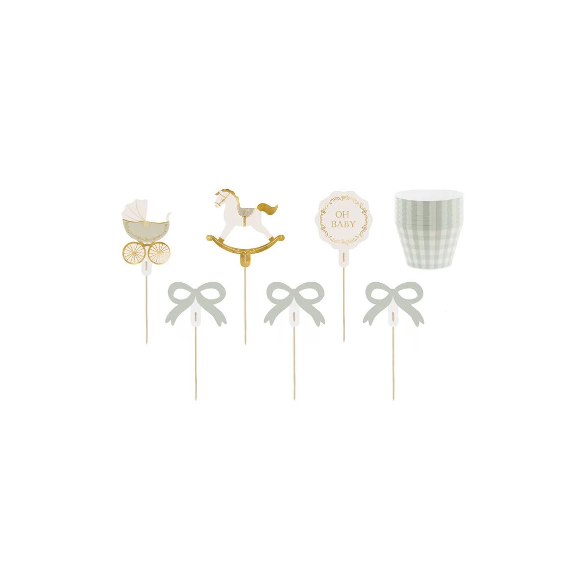 Dekoracja Zestaw do muffinek Oh Baby Partydeco (ZFM4)