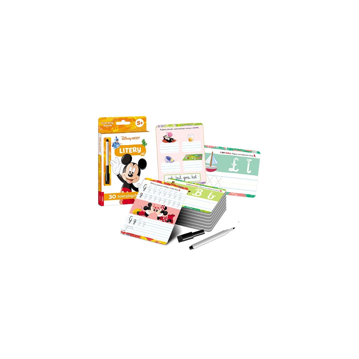 Książeczka edukacyjna Disney Uczy. Litery. Karty Ameet (UMK 9302)
