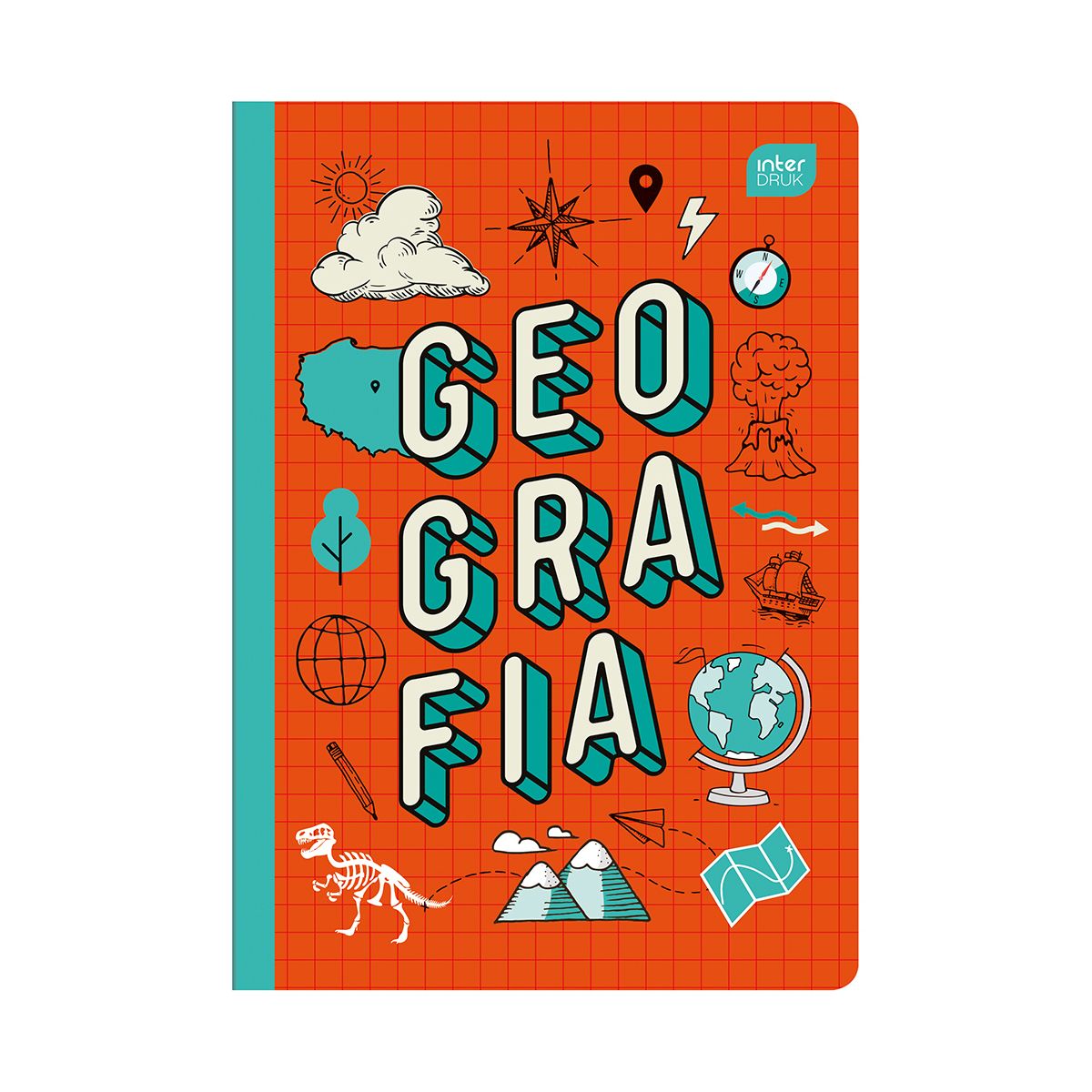 Zeszyt tematyczny Interdruk GEOGRAFIA A5 60k. 70g krata (ZE60GEO#)