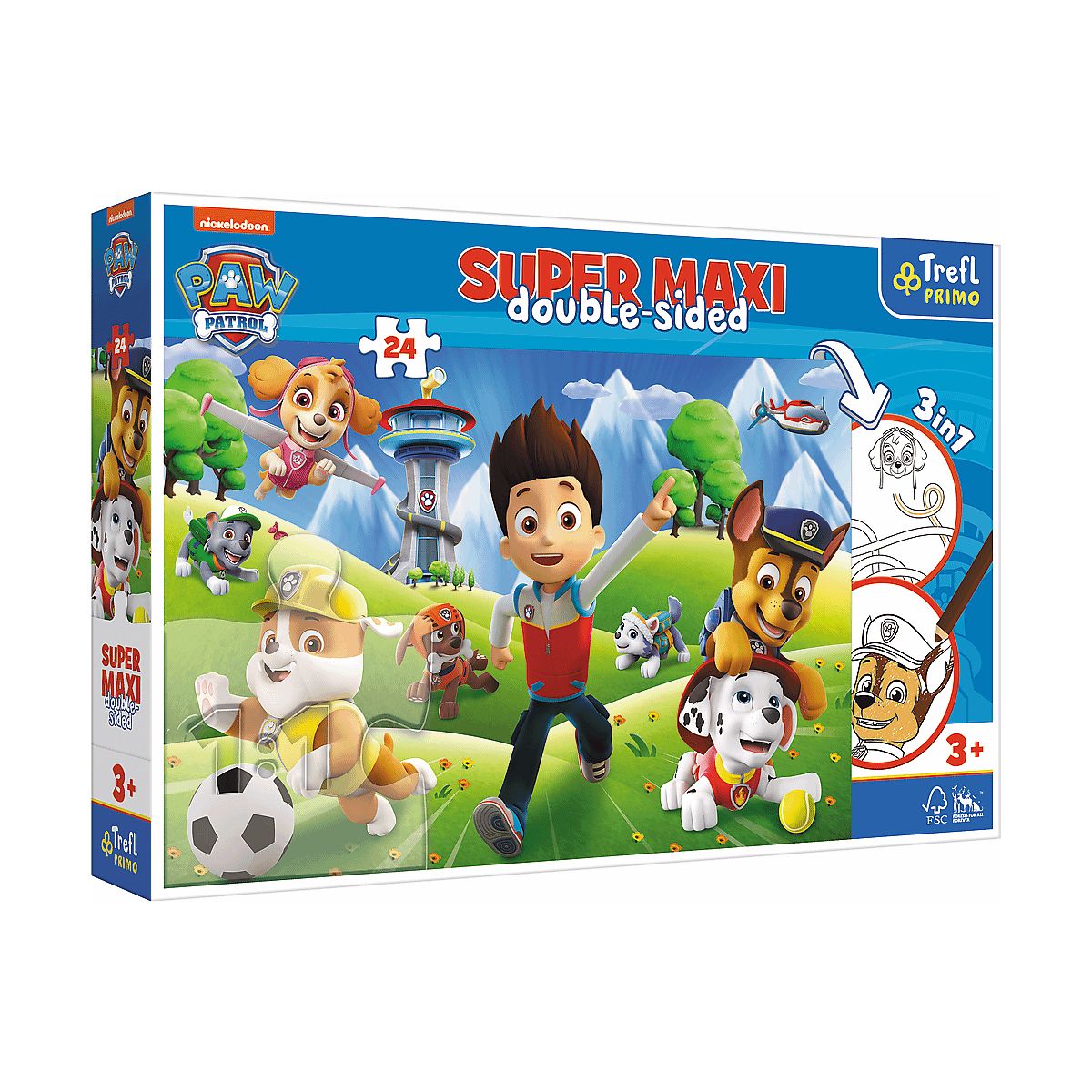 Puzzle Trefl Paw Patrol Super maxi Przygody Psiego Patrolu 24 el. (41001)