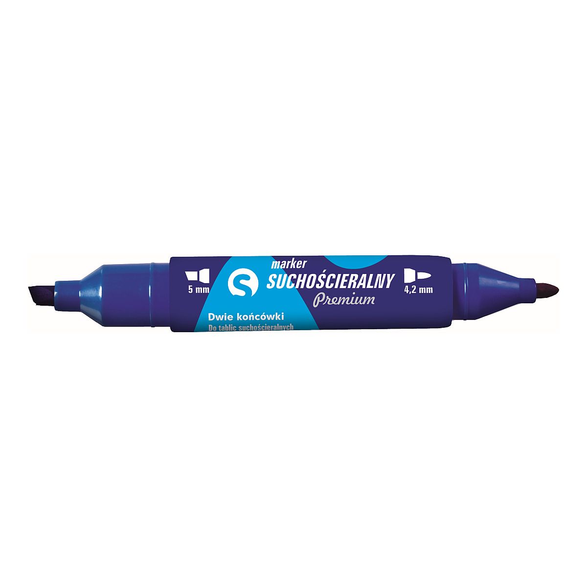 Marker permanentny Tetis Premium niebieski 4,2-5,0mm okrągła/ścięta końcówka (KM504-N2)