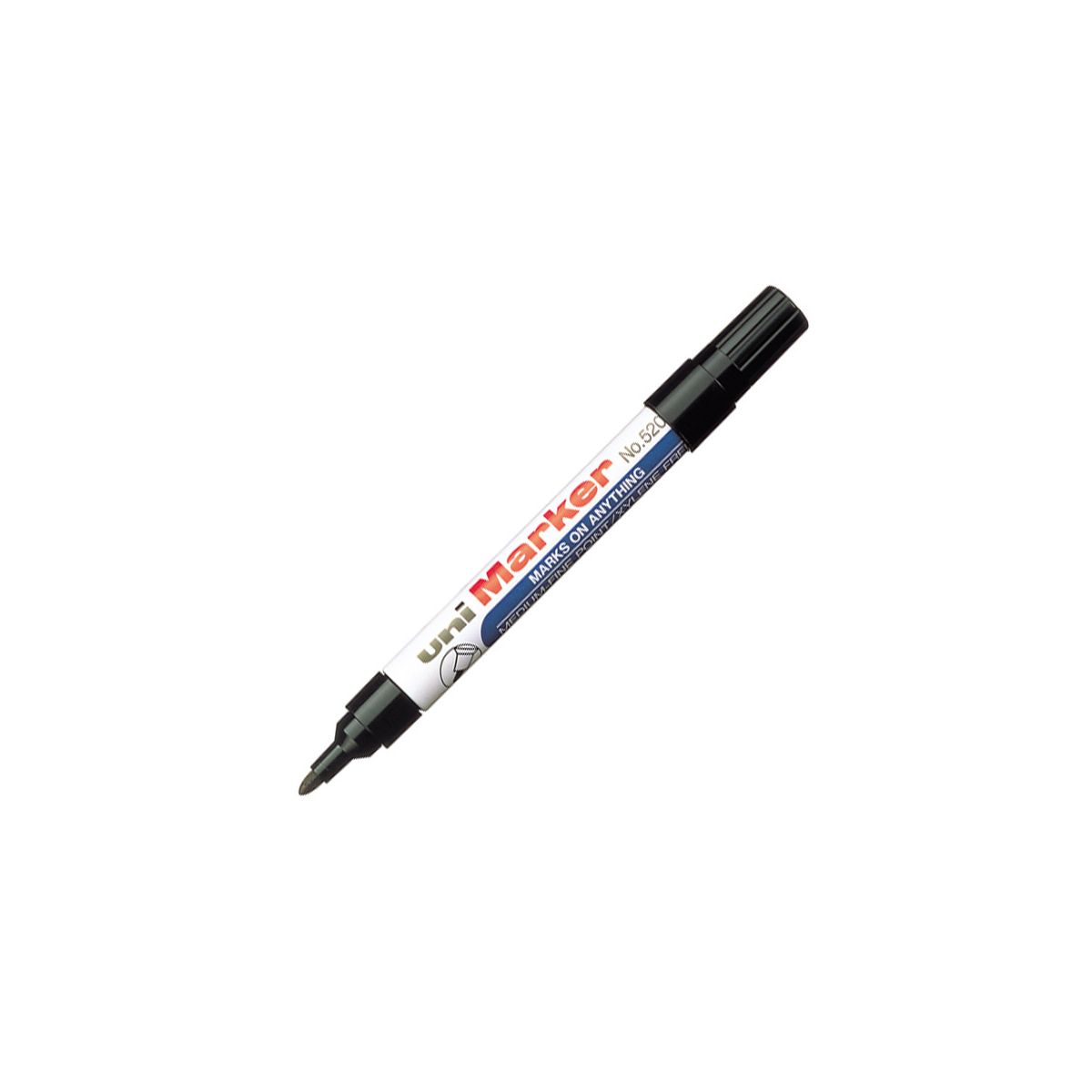 Marker permanentny Uni czarny 1,0-3,0mm okrągła końcówka (NO-520F)