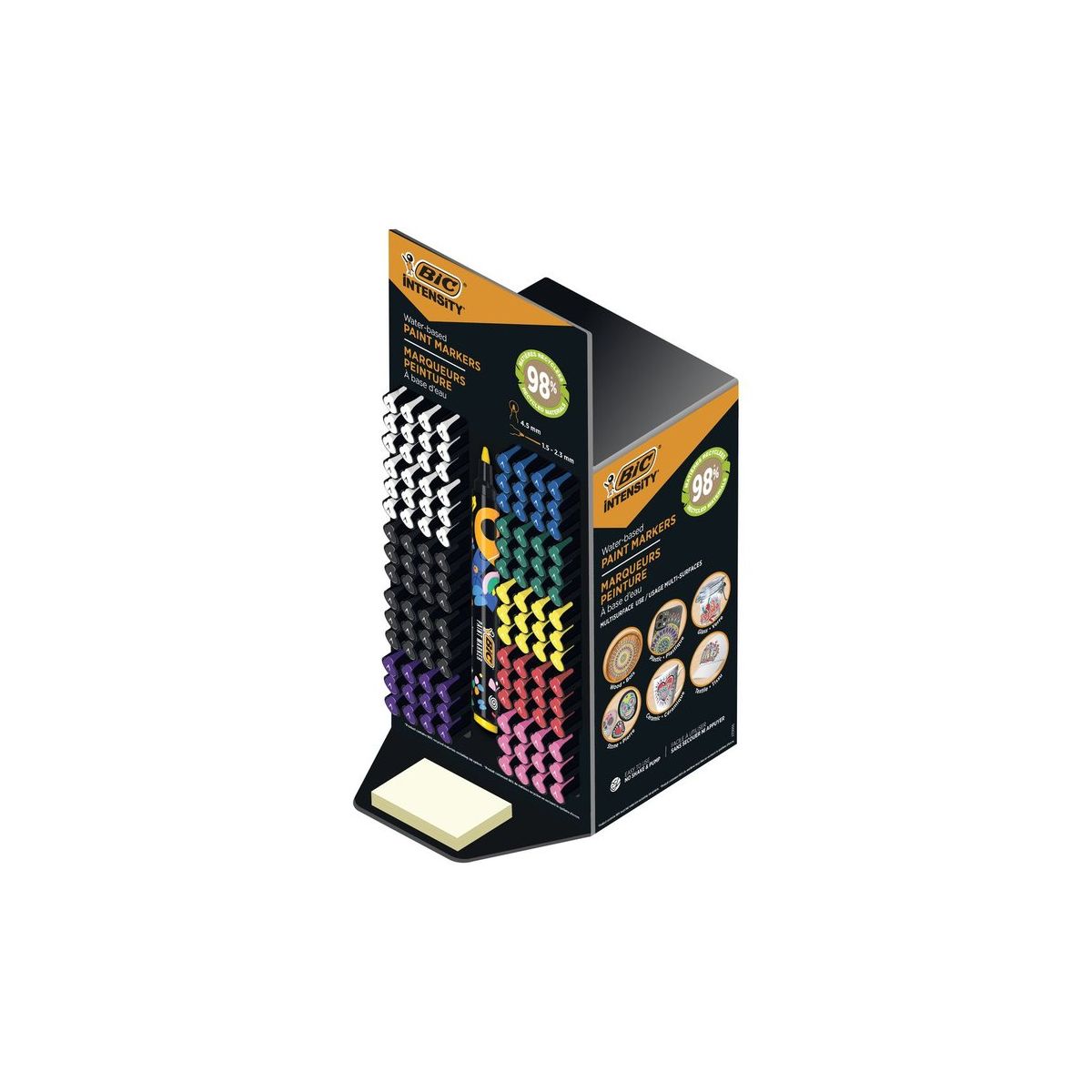 Marker permanentny Bic 120 szt mix 4,5mm stożkowa końcówka (529643)