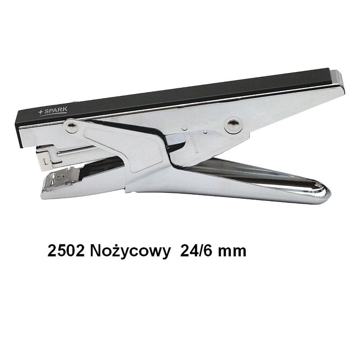 Zszywacz nożycowy srebrno-czerwony 20k. metalowo-plastikowy (2505)