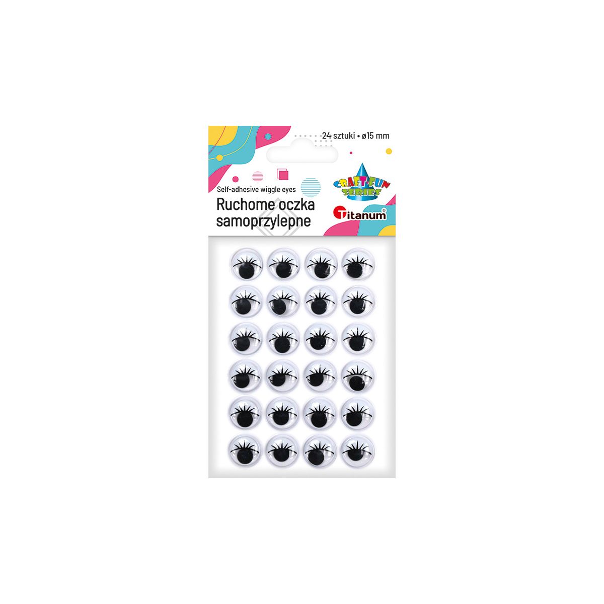 Oczka Craft-Fun Series 15mm 24 szt Titanum (JHYJB-001)