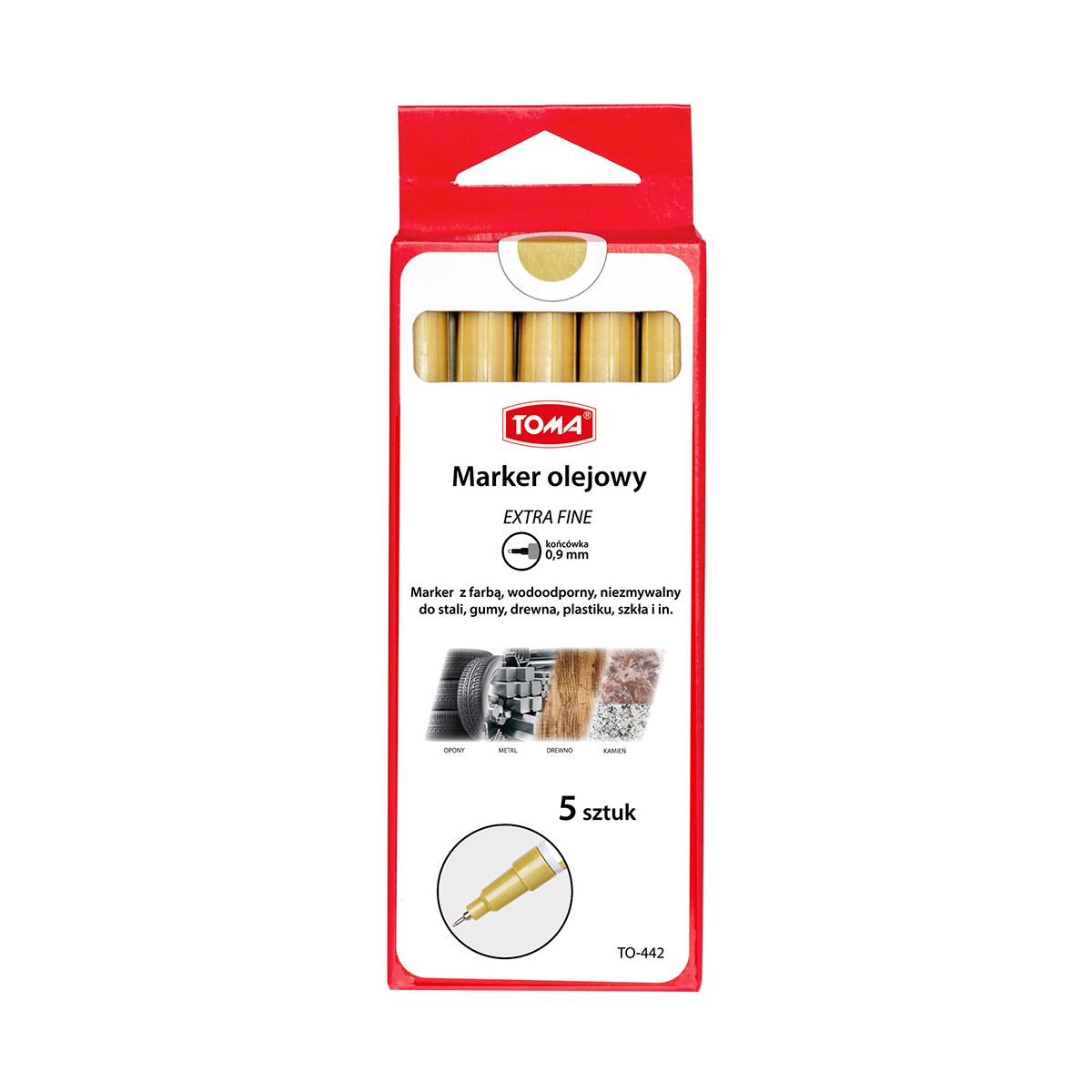 Marker olejowy Toma extra fine złoty 0,9mm (TO-442 9 6)