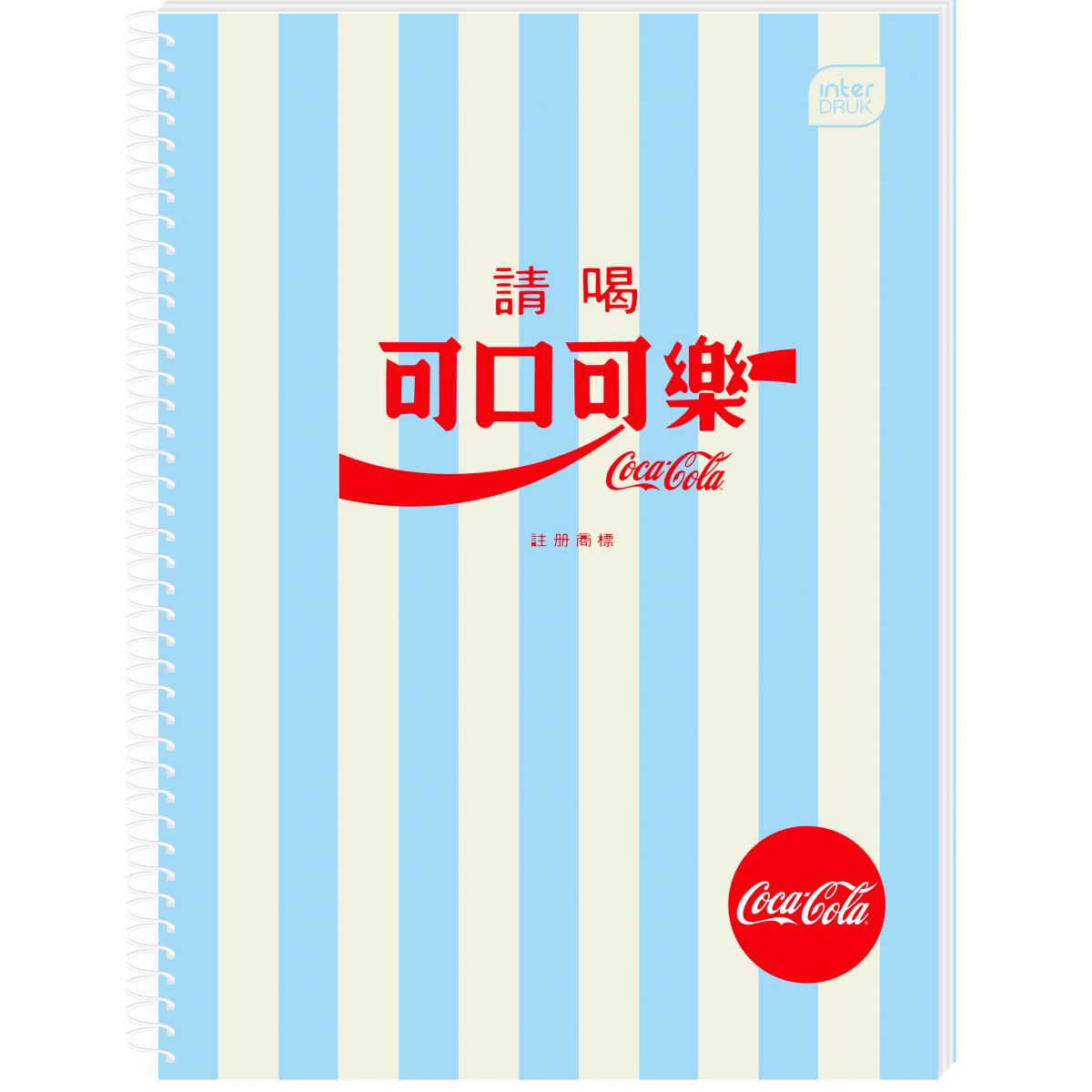 Kołozeszyt (kołobrulion) Interdruk COCA COLA SOFT TOUCH A5 100k. 70g krata