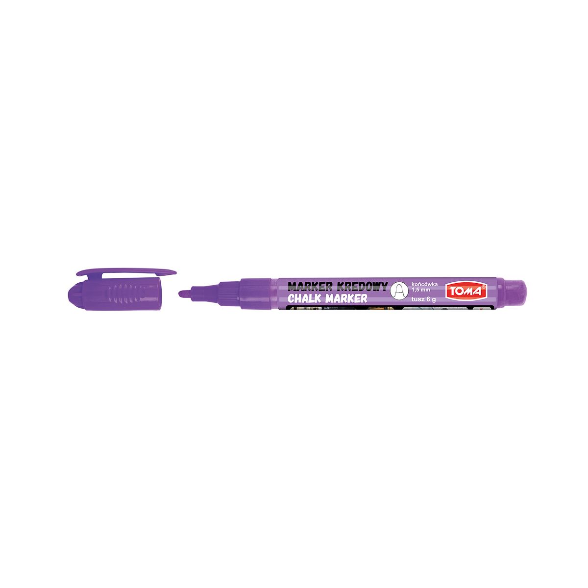 Marker specjalistyczny Toma kredowy fiolet 1,5mm okrągła końcówka